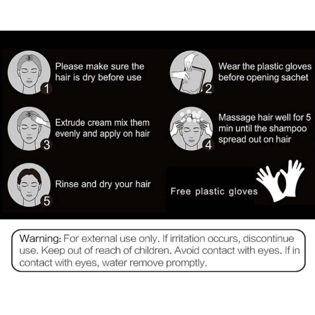 Sevich Black Hair Dye Shampoo | Instant Hair Blackening for Grey & White Hair – 5-Minute Colour