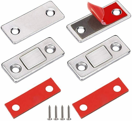 2–20 Pcs Strong Magnetic Catch Latch | Ultra-Thin Door, Cabinet & Cupboard Closer (With Screws)