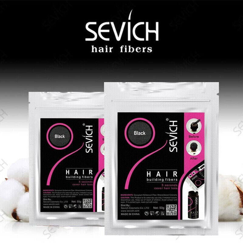 Sevich Hair Building Fibres 100g Refill Bag | Keratin Hair Thickening Powder UK