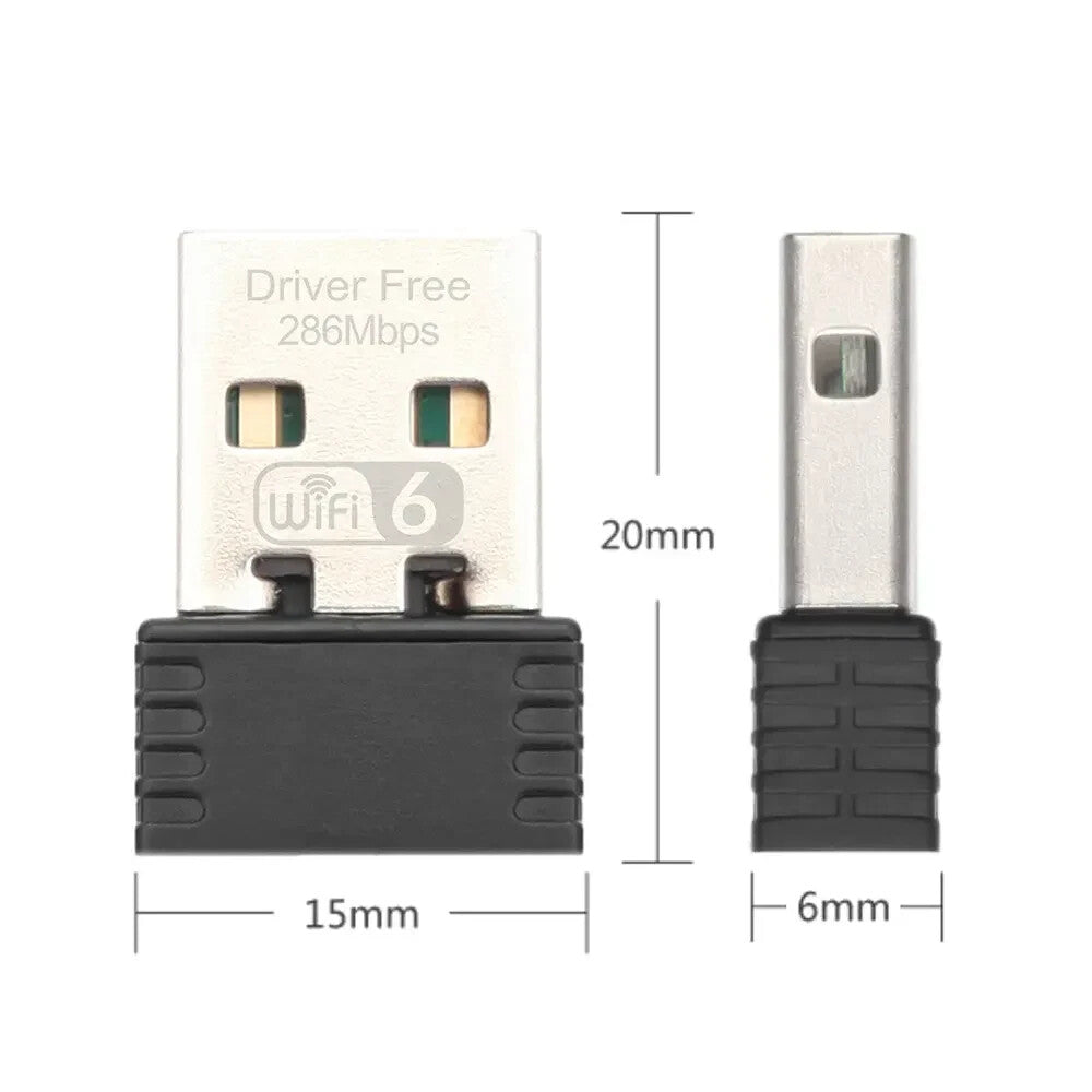 2860 Mbps Wireless USB Wi-Fi Adapter Dongle | 2.4 GHz LAN Network Receiver for PC & Laptop (802.11/b/g/n)