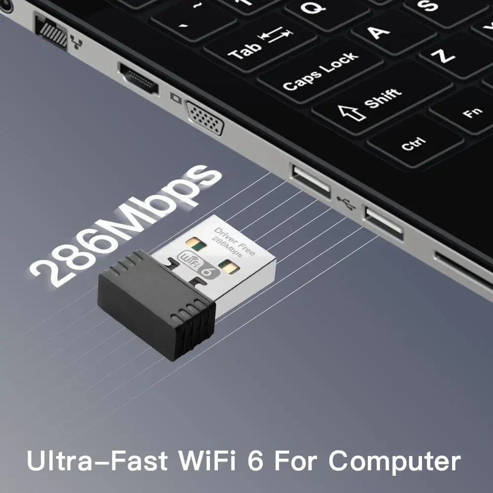 2860 Mbps Wireless USB Wi-Fi Adapter Dongle | 2.4 GHz LAN Network Receiver for PC & Laptop (802.11/b/g/n)