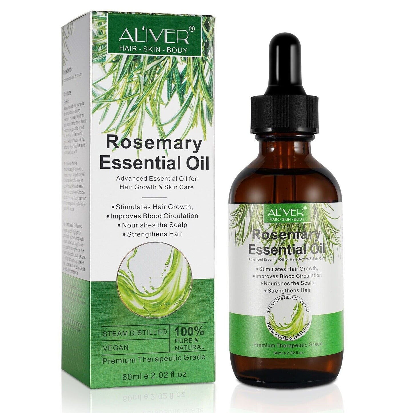Aliver Rosemary Hair Growth Oil 120ml | Natural Hair Regrowth & Strengthening Treatment