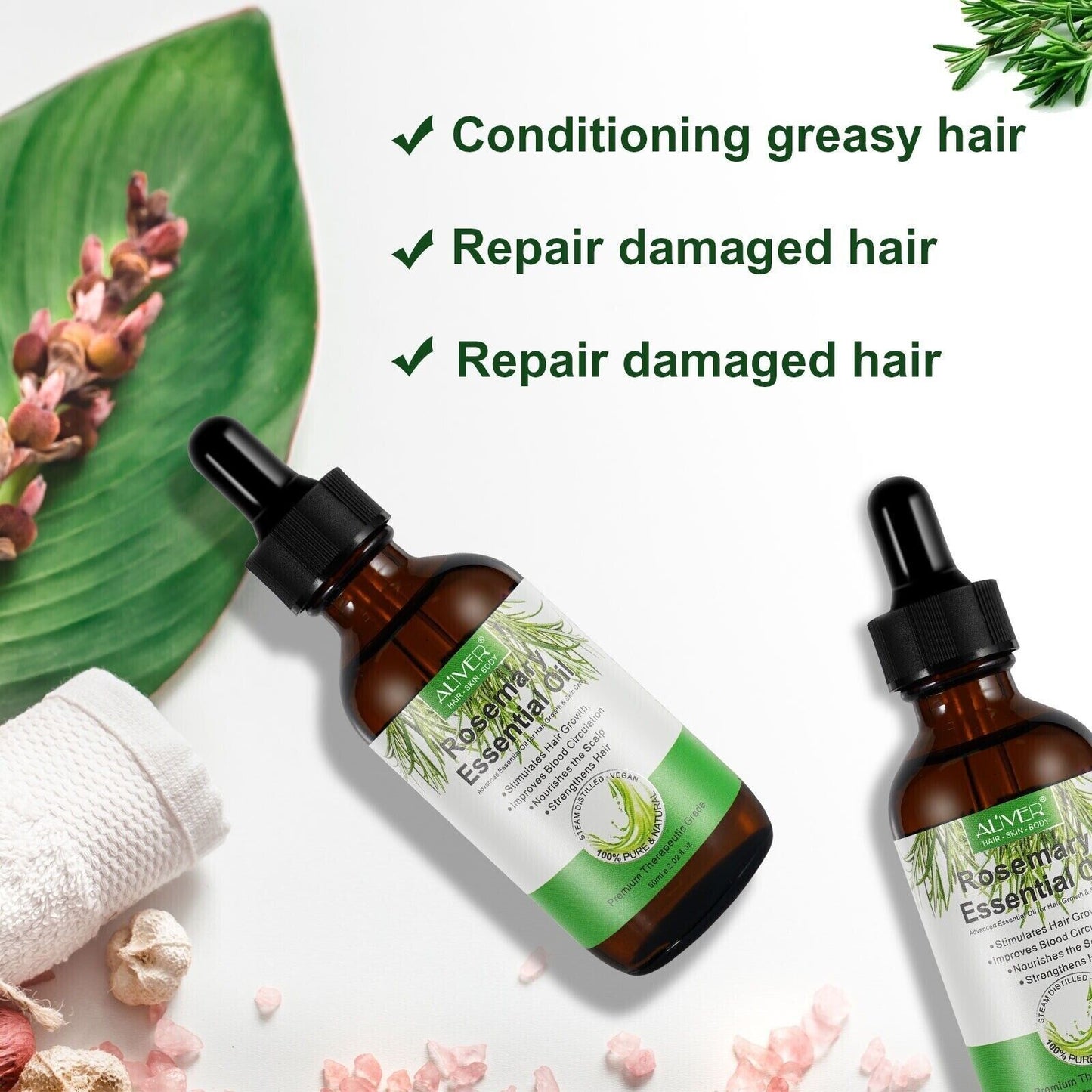 Aliver Rosemary Hair Growth Oil 120ml | Natural Hair Regrowth & Strengthening Treatment