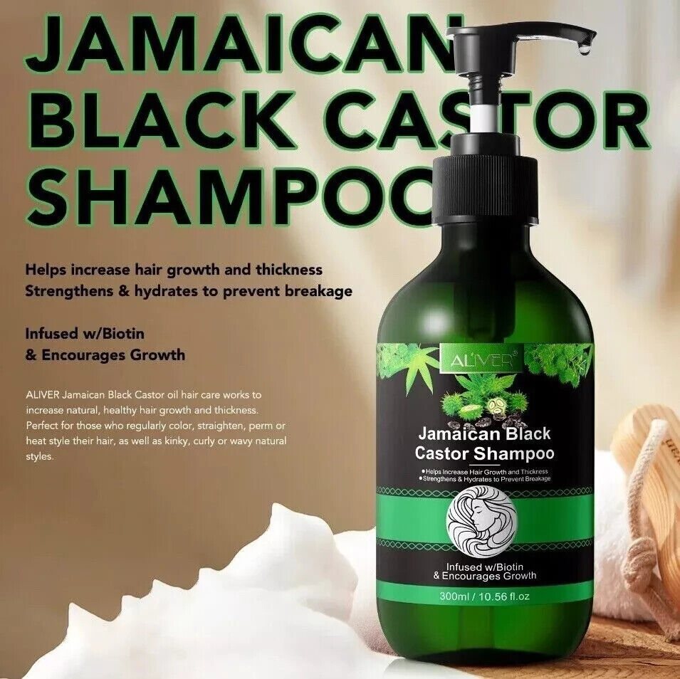 Aliver Jamaican Black Castor Oil Shampoo 300ml | Promotes Hair Growth & Strengthens Hair & Scalp