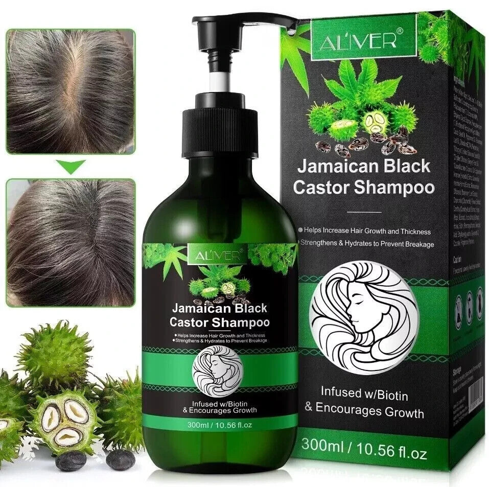 Aliver Jamaican Black Castor Oil Shampoo 300ml | Promotes Hair Growth & Strengthens Hair & Scalp