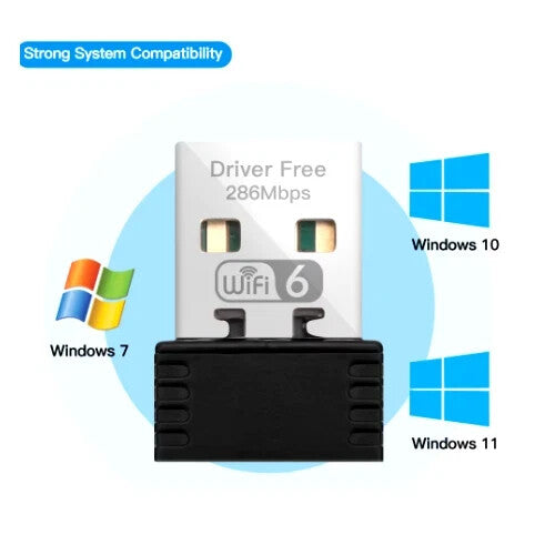 2860 Mbps Wireless USB Wi-Fi Adapter Dongle | 2.4 GHz LAN Network Receiver for PC & Laptop (802.11/b/g/n)